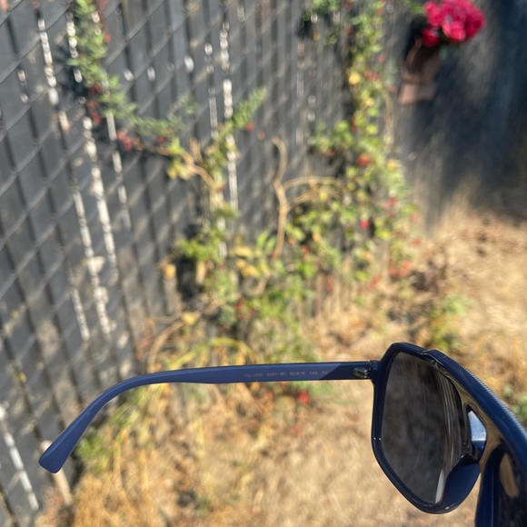 Dolce & Gabbana Gros Grain 60MM Sunglasses blue frame, silver accents. - Picture 12 of 14